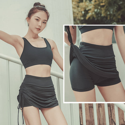 yoga shorts anti-glare sports skirt