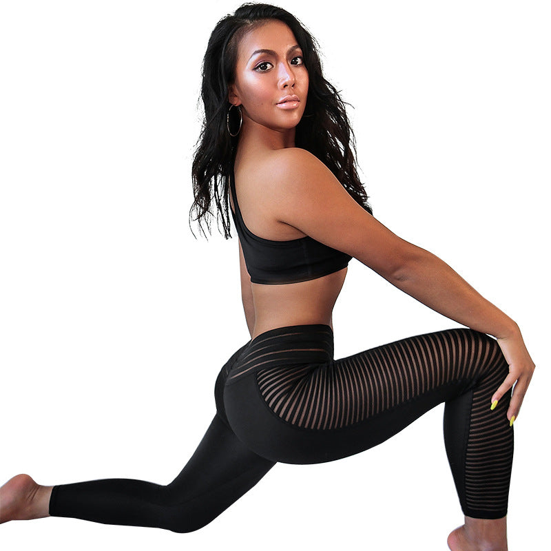 Mesh stitching Fitness Leggings