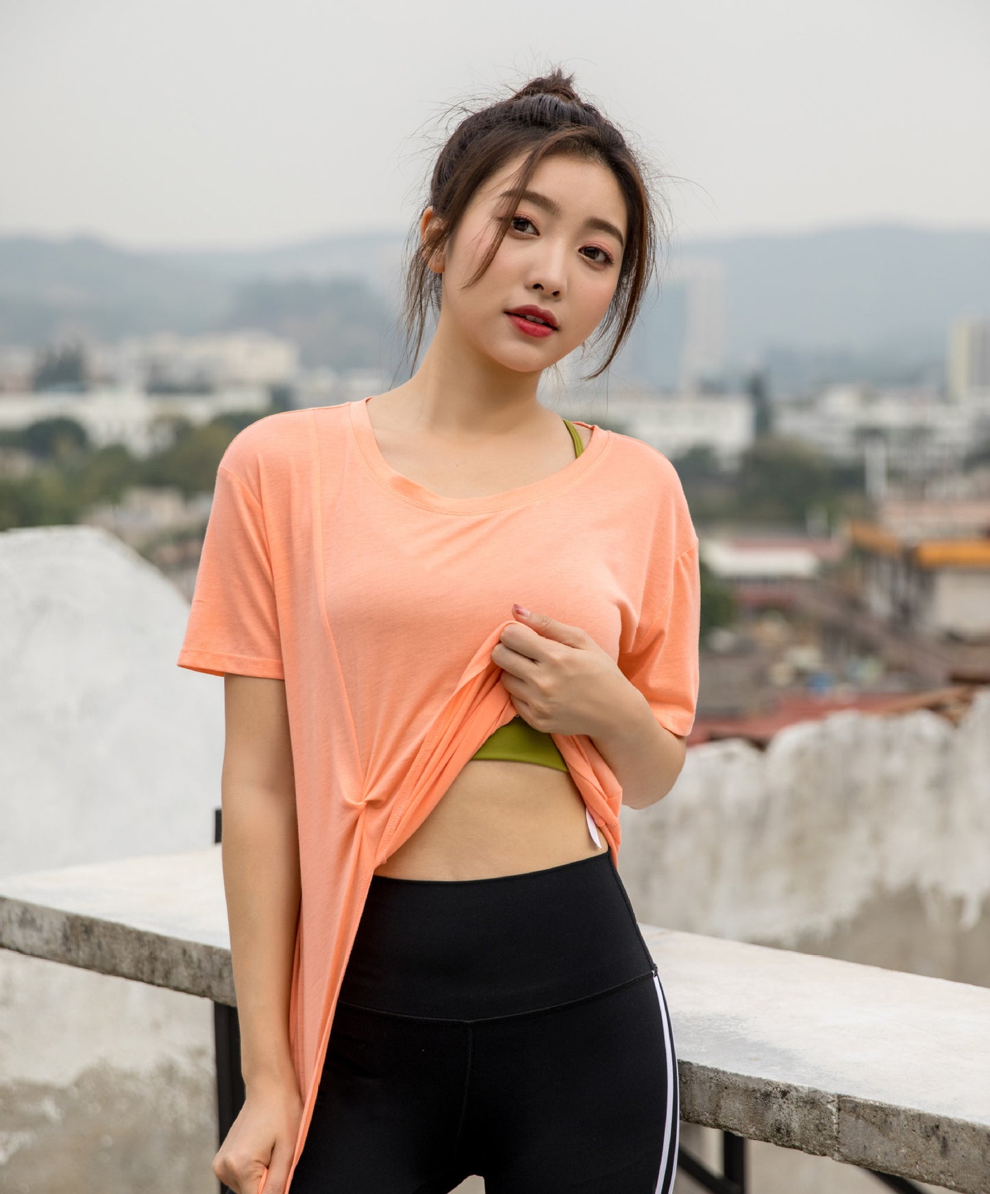 Sports Top Women Loose Running Blouse