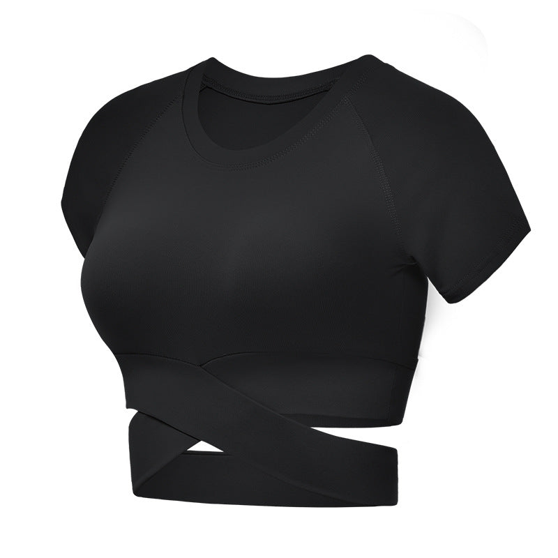 Yoga Clothes Sports Fitness Top Short Sleeve