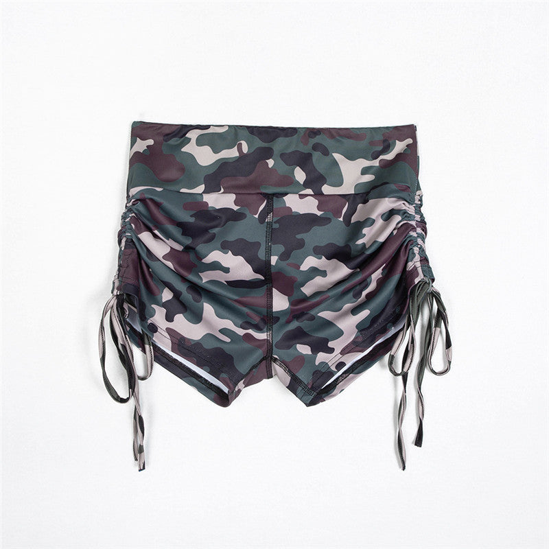 Gym Fitness High Waist Camouflage Shorts