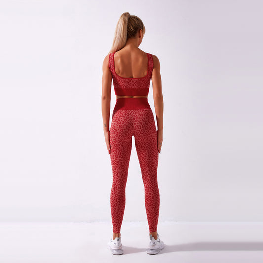 Fitness Yoga leopard suit Activewear