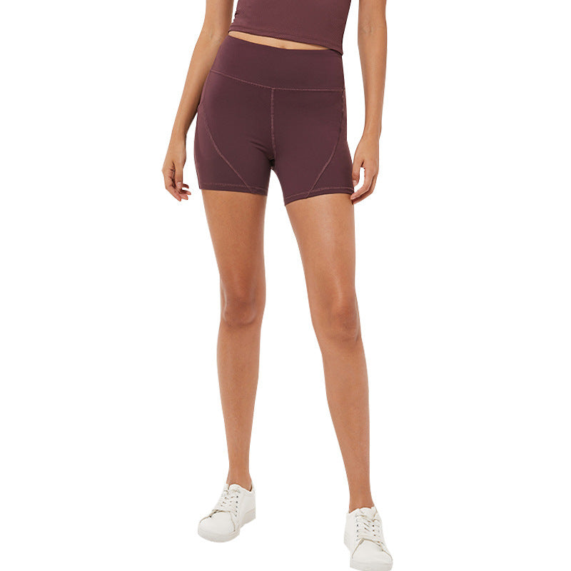 High waist track shorts - FlexAura Fit