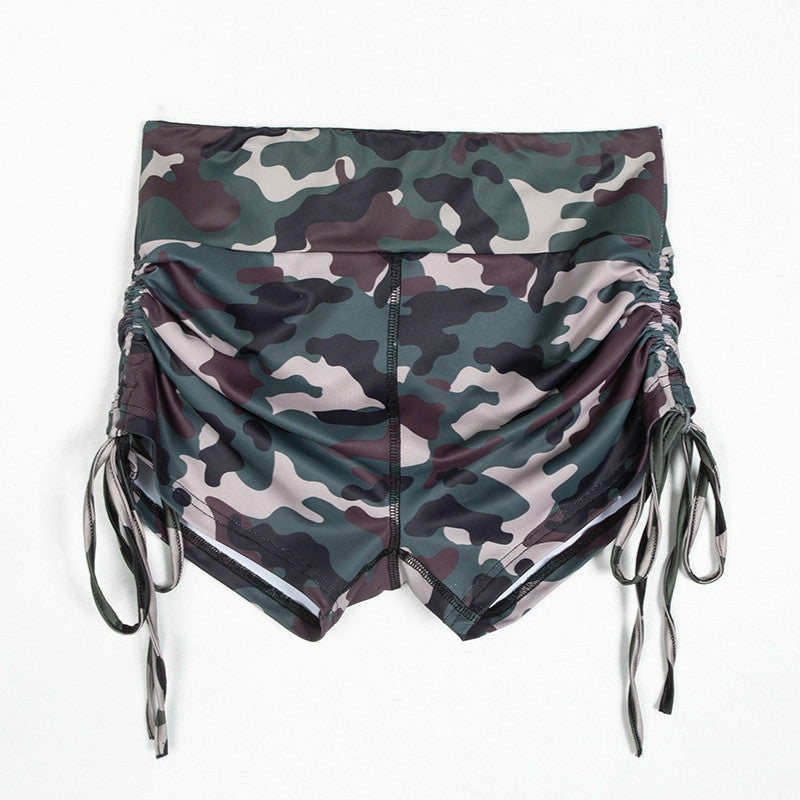 Gym Fitness High Waist Camouflage Shorts