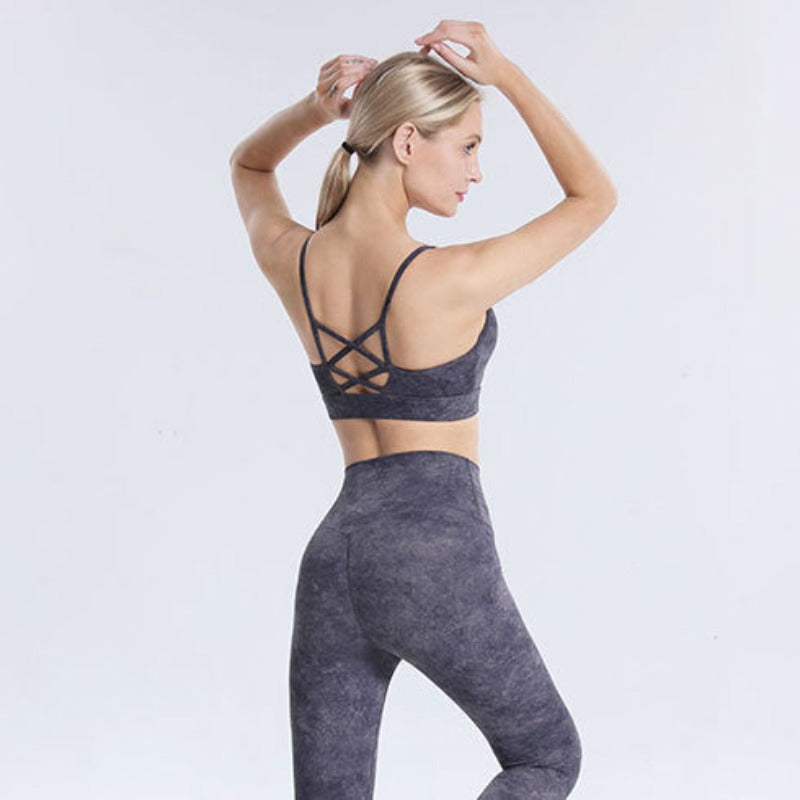 High Waist Fitness Running Yoga Suit - FlexAura Fit