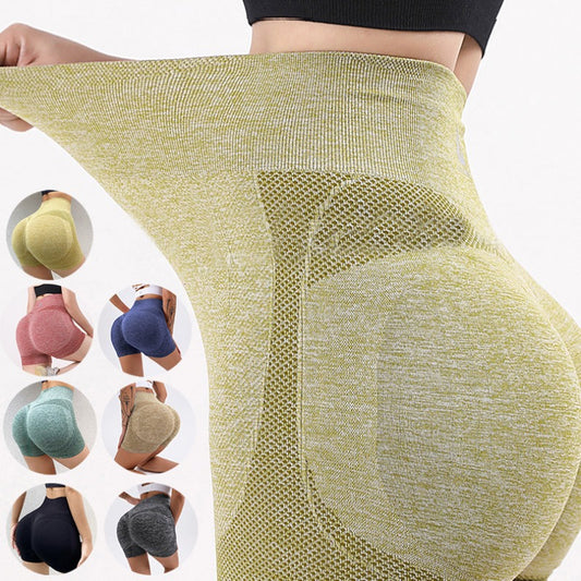 Fitness Yoga Shorts Pants Butt Lifting Seamless Leggings Women Gym - FlexAura Fit