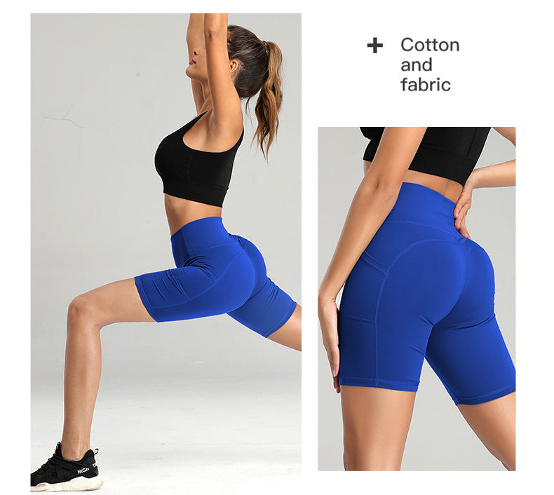 Fitness Gym Workout High Waist Leggings With Pockets Athletic Yoga Pants Slim Hips Lifting Pants