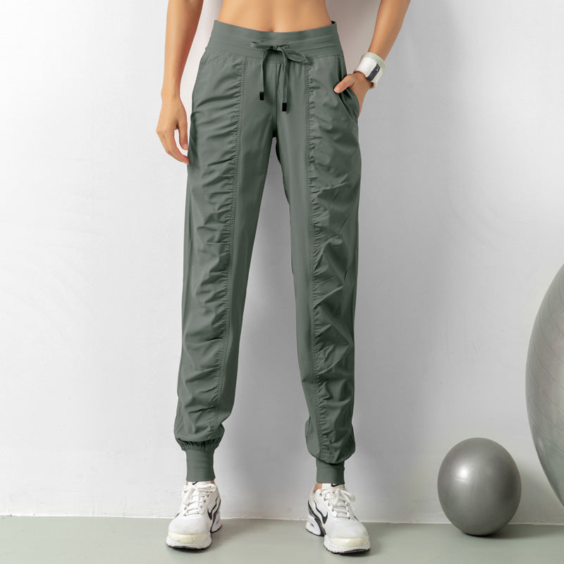 Cargo Design Fashion Sports Pants Drawstring High waist Casual Yoga Fitness Pants