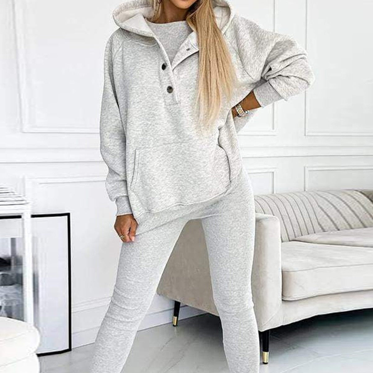 Women's Sports  Hoody Suit - Jogging hoody set 3psc