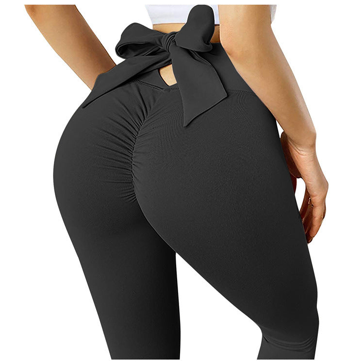 Fitness Sports Training Running Tight Yoga Bow Knot Leggings