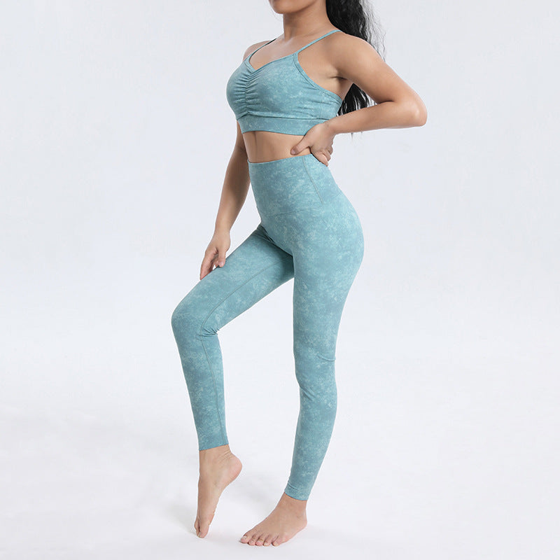 High Waist Fitness Running Yoga Suit - FlexAura Fit