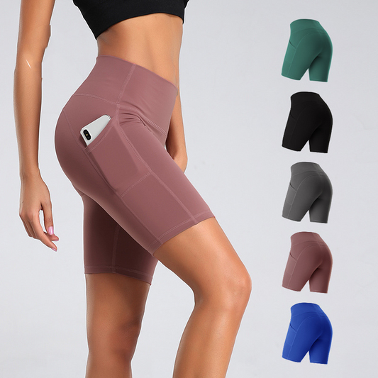 Fitness Gym Workout High Waist Leggings With Pockets Athletic Yoga Pants Slim Hips Lifting Pants